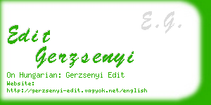 edit gerzsenyi business card